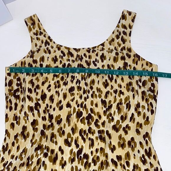 Bloomingdale's Petites Silk Animal Print Dress Size 6 - Picture 6 of 9